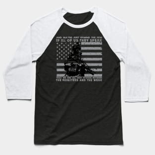 The Monsters And The Weak - US Army Veteran Baseball T-Shirt